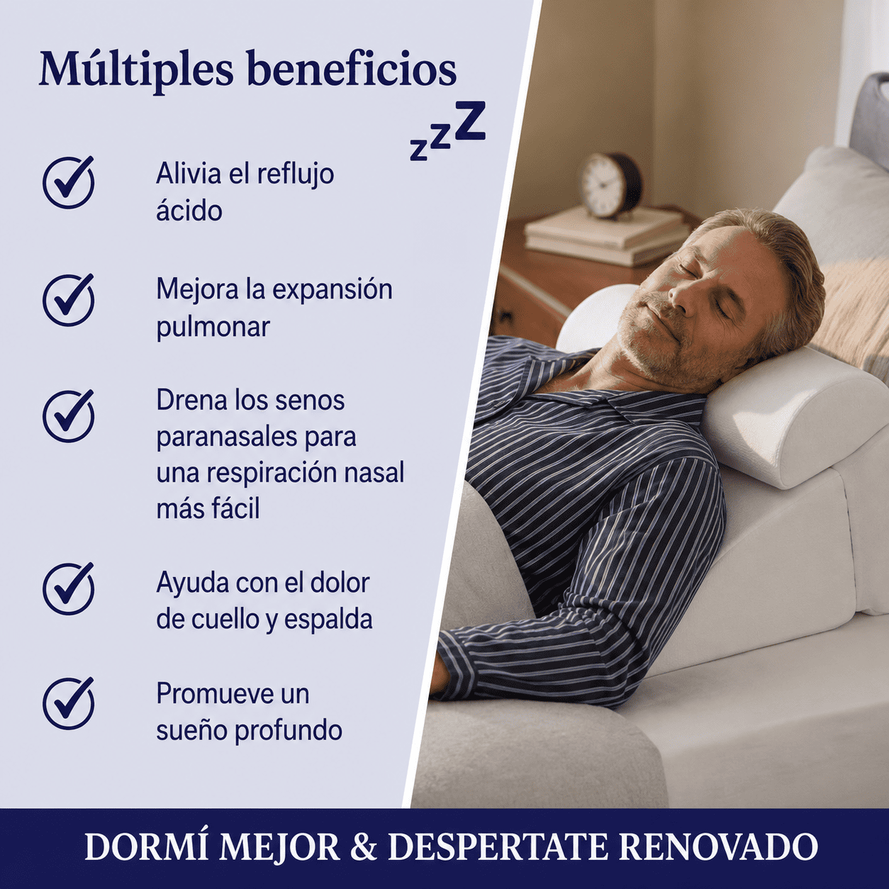Noctis 2.0™ – Almohada Antirreflujo y Antirronquidos