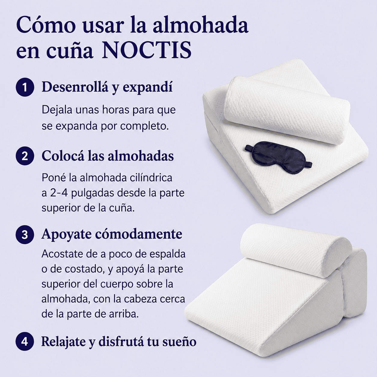 Noctis 2.0™ – Almohada Antirreflujo y Antirronquidos