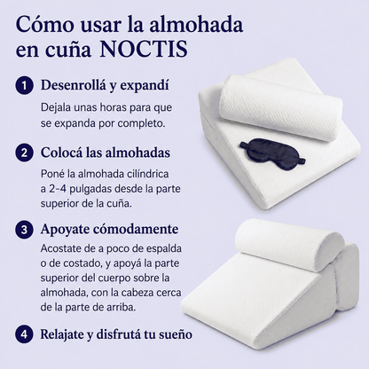 Noctis 2.0™ – Almohada Antirreflujo y Antirronquidos